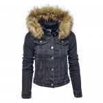 Дамско дънково яке с качулка City Angels Jeans 6658